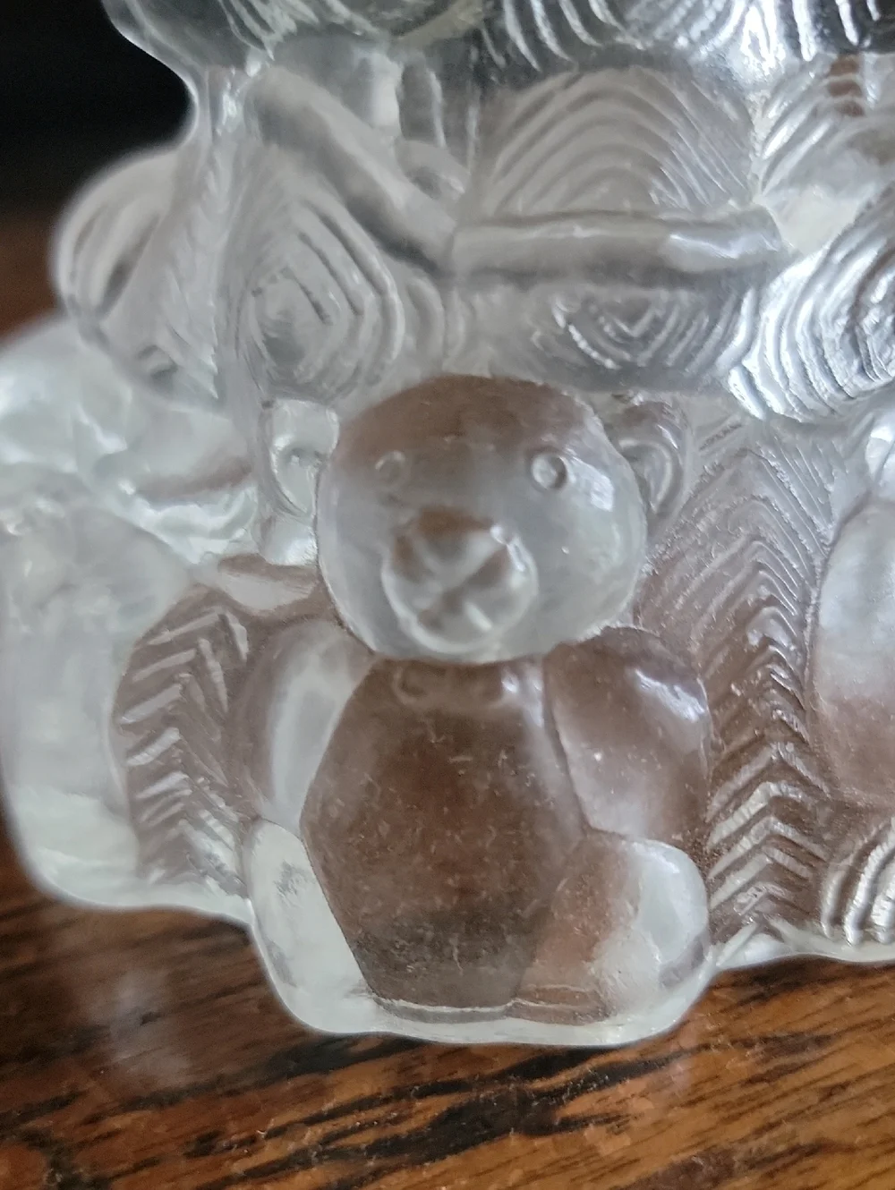 Clear Glass Christmas Tree Figurine - Tea Light Holder - Picture 2 of 11